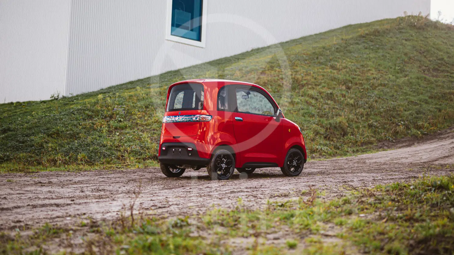 voltino-urban-malage-red-rear-1500 - Voltino Citycar Nederland Voltino urban elektrische brommobiel malaga red